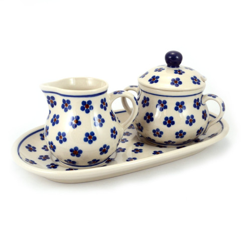 Polish Pottery Shop - Sugar bowl and creamer set