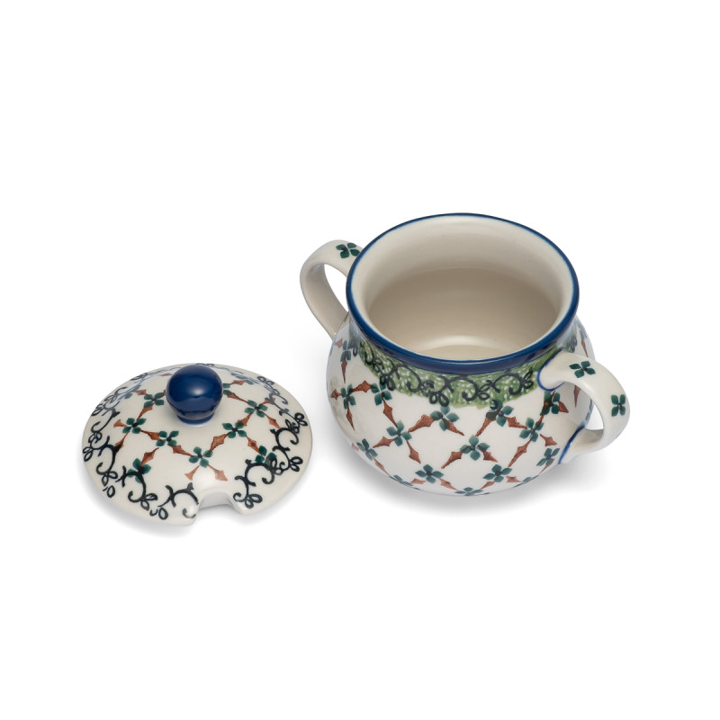 polish pottery shop sugar bowl