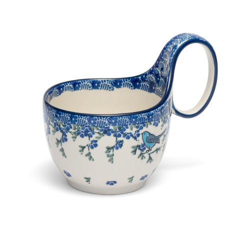 Bowl with loop handle