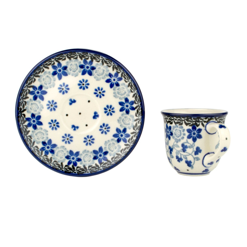 Polish Pottery shop Espresso Cup and Saucer