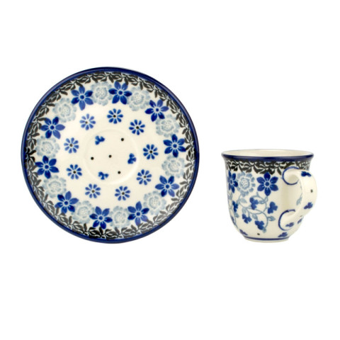 Polish Pottery shop Espresso Cup and Saucer