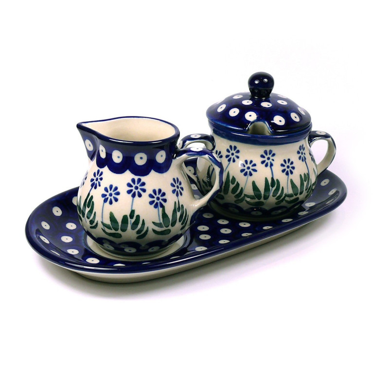 Polish Pottery Shop - Sugar bowl and creamer set