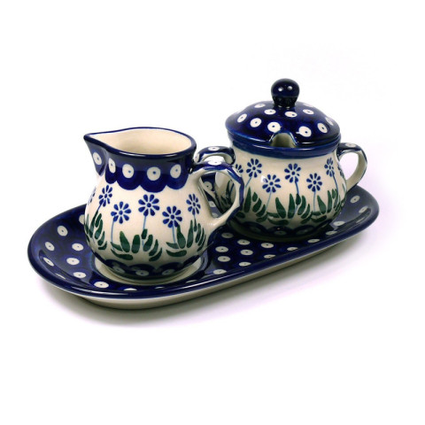 Polish Pottery Shop - Sugar bowl and creamer set